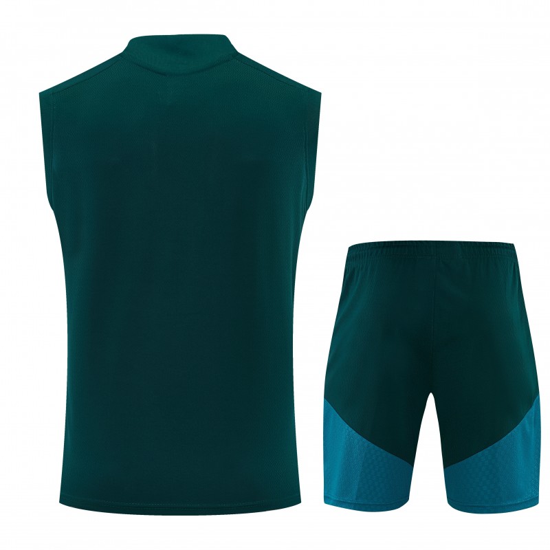 26/27 Real Madrid Dark Green Sleeveless Training Vest +Shorts Set