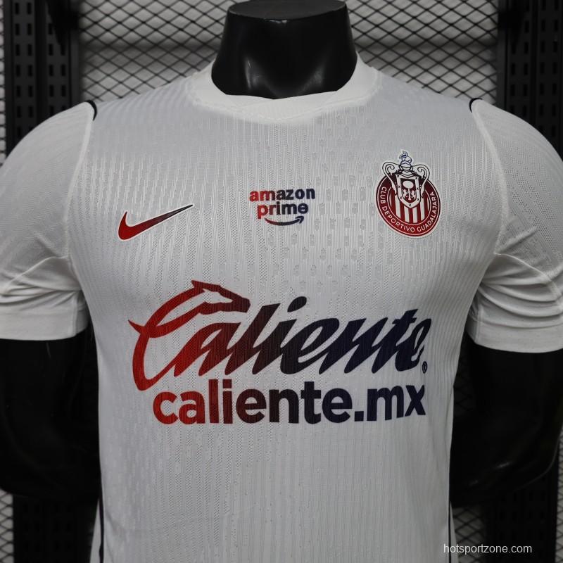 Player Version 26/27 Chivas Guadalajara Away White Jersey
