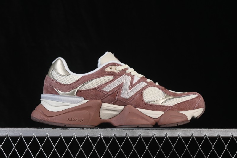 New Balance 9060 Retro Running Shoes with Mesh and Suede Upper - U9060ERP