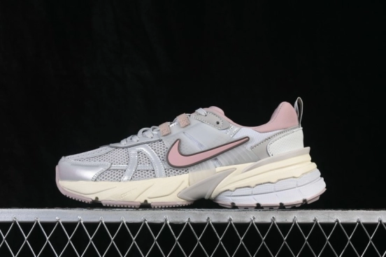 Nike V2K Run Retro Low-Top Running Shoes with Cushlon Cushioning - FD0736-011