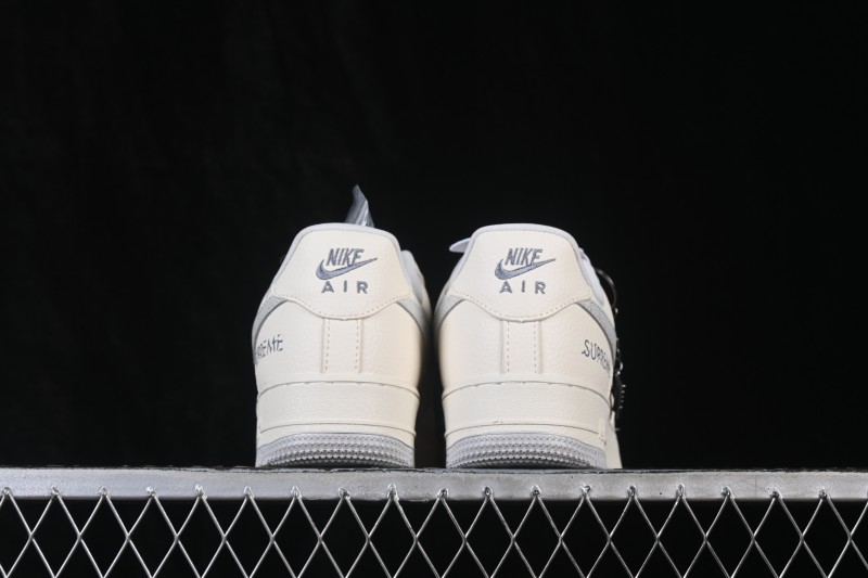 Nike Air Force 1 '07 Low Canvas White Grey Casual Skateboarding Shoes with Full-Length Air Cushion - DW8806-009