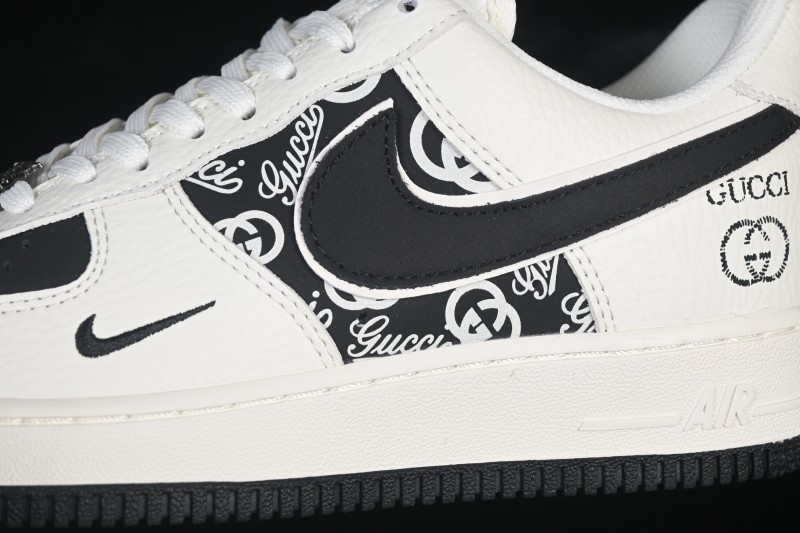 Nike Air Force 1 '07 Low Sneakers with Woven Mixed Black and Beige Design - XY9025-016