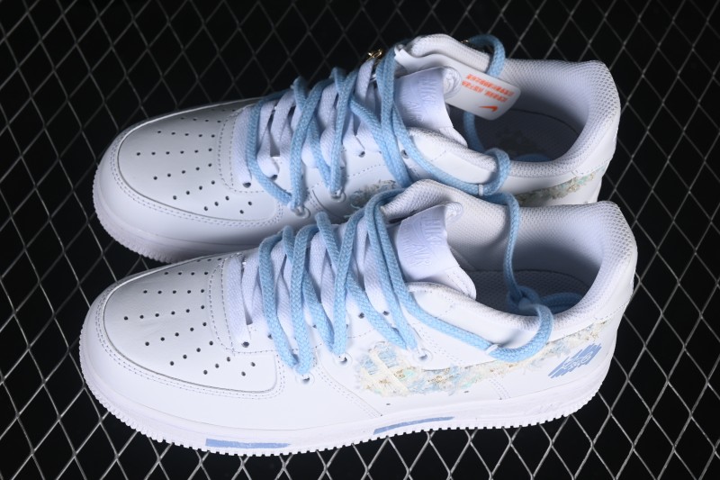 Nike Air Force 1 '07 Low Woven Blue Pastel Casual Skateboarding Shoes - DC9999-223