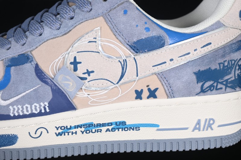 Nike Air Force 1 '07 Low Emotional Sketch Hand-Drawn Art Casual Sneakers - CD1212-111