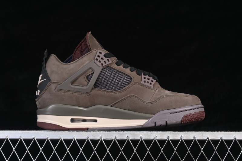 A Ma Maniere x Nike Air Jordan 4 Retro 'Dark Mocha' Premium Lifestyle Sneakers - IF3102-200