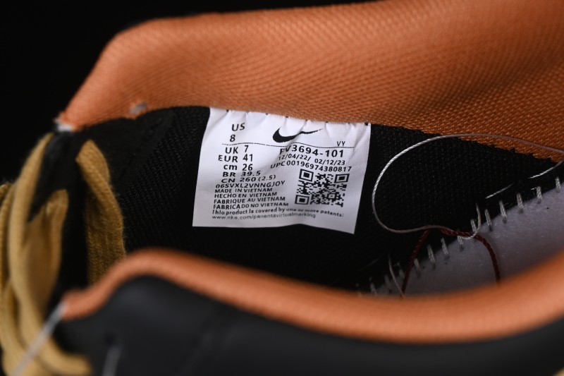 Nike Air Force 1 '07 Low Year of the Horse Limited Edition Black and Gold Casual Sneakers - FV3694-101