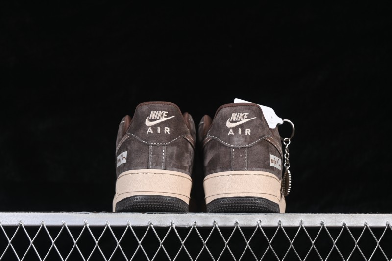 Nike Air Force 1 '07 Low Casual Sneakers in Brown and Light Khaki - KL1688-001