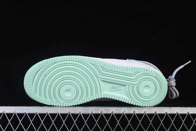 Nike Air Force 1 '07 Low Casual Skateboarding Shoes with Cloud White Mint Accents - XX7981-476