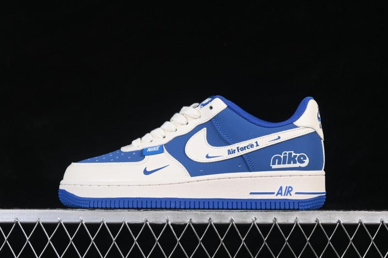 Nike Air Force 1 '07 Low Skateboarding Shoes with White and Blue Colorway - XD9314-612