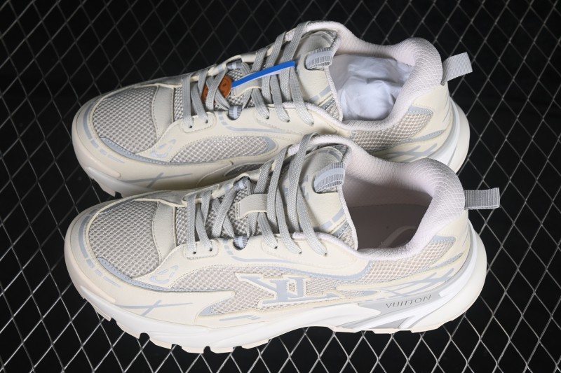 LV Tatic Runner Louis Vuitton Casual Running Shoes with Breathable Mesh and TPU Sole - Apricot