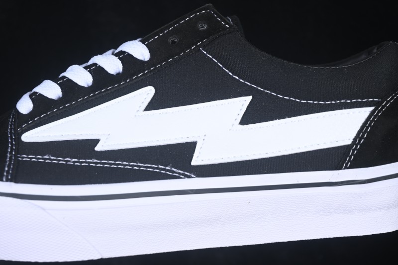 Revenge x Storm Old Skool Lightning Low-Top Casual Skate Shoes Black White - M.C3