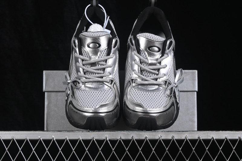 GG-CC Star Collection Casual Running Shoes for Men and Women with Breathable Knit Upper - G26U4372F Silver