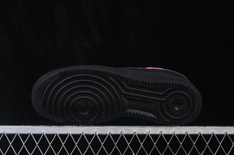 Nike Air Force 1 '07 Low Black Peach Berry Hand-Painted Graffiti Low-Top Casual Skateboard Shoes - CW2288-512