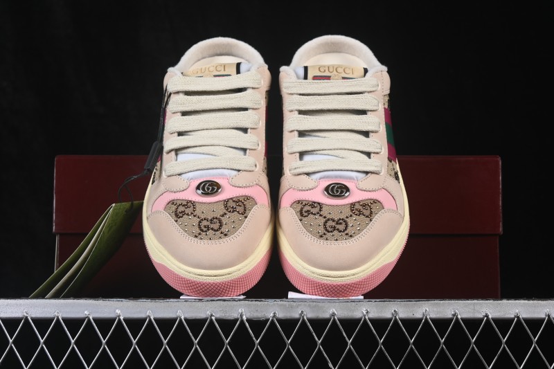 Gucci Screener Sneaker Pearlescent GG Pattern Flat Mule - 0YIA05380