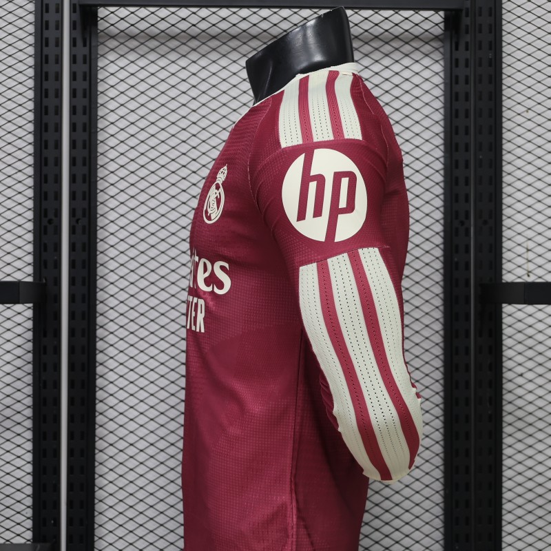 Player Version 26/27 Real Madrid CF Away Red Long Sleeve Jersey