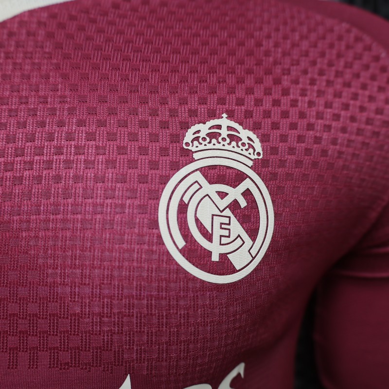 Player Version 26/27 Real Madrid CF Away Red Long Sleeve Jersey