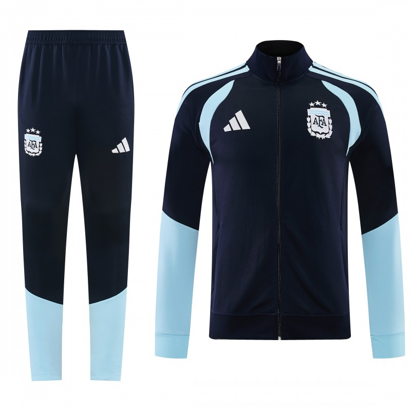 26/27 Argentina Royal Blue Full Zipper Jacket Tracksuit + Long Pants