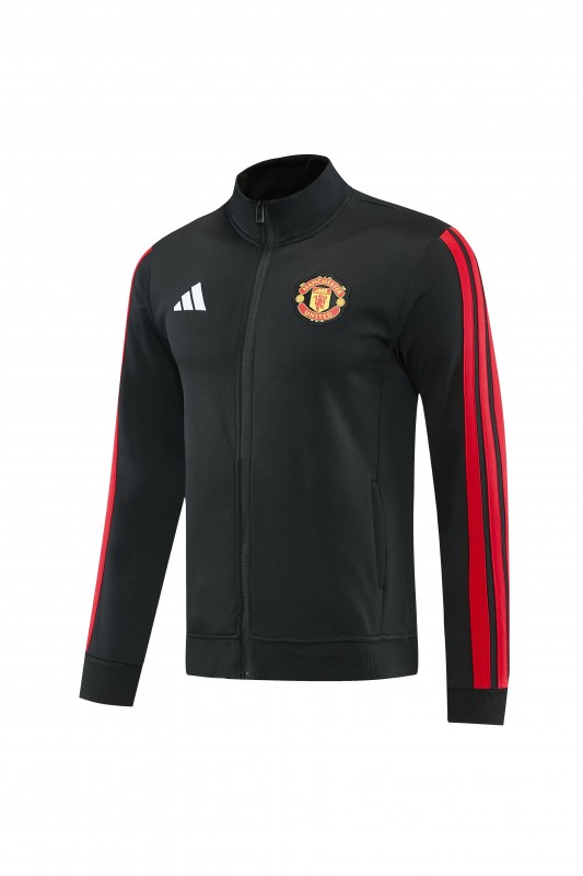 26/27 Manchester United Black Full Zipper Jacket Tracksuit + Long Pants