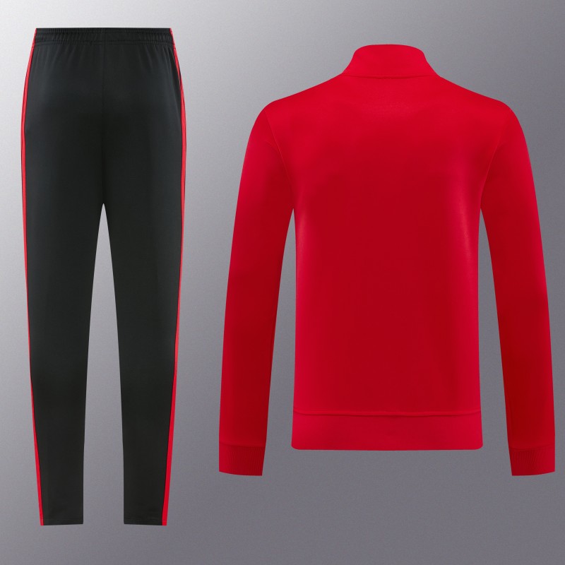 26/27 Manchester United Red Full Zipper Jacket Tracksuit + Long Pants