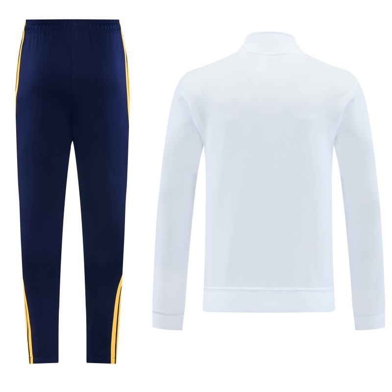 26/27 Real Madrid  White Full Zipper  Jacket Tracksuit + Long Pants