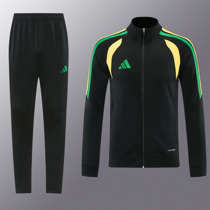 26/27 Adidas Black Full Zipper Jacket + Long Pants