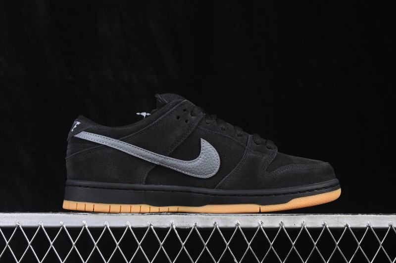 Nike SB Dunk Low Pro Black Gum Grey Skateboarding Shoes - BQ6817-010