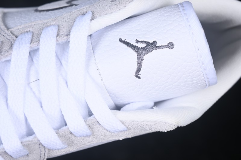 Nike Air Jordan 1 Low AJ1 Embroidered White Grey Low-Top Retro Cultural Basketball Shoes - IX3959-100