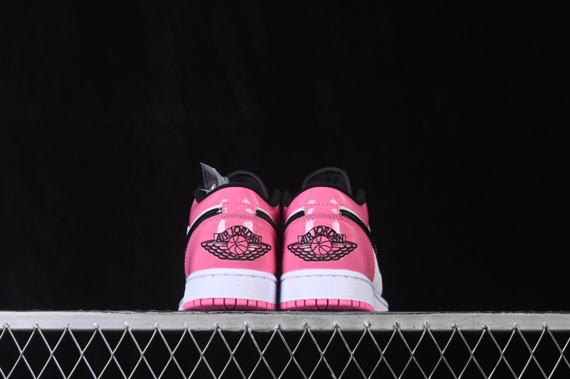 Air Jordan 1 Low Patent Leather Black Pink Low-Top Retro Cultural Basketball Shoes - IV2446-684