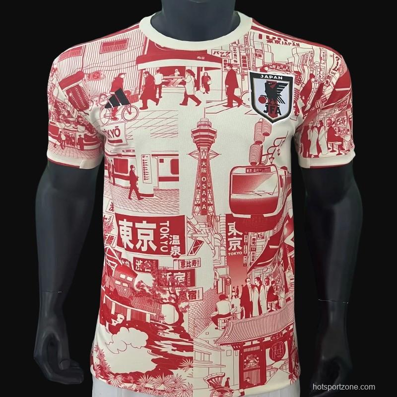 Player Version 2023 Japan White Red Special Jersey