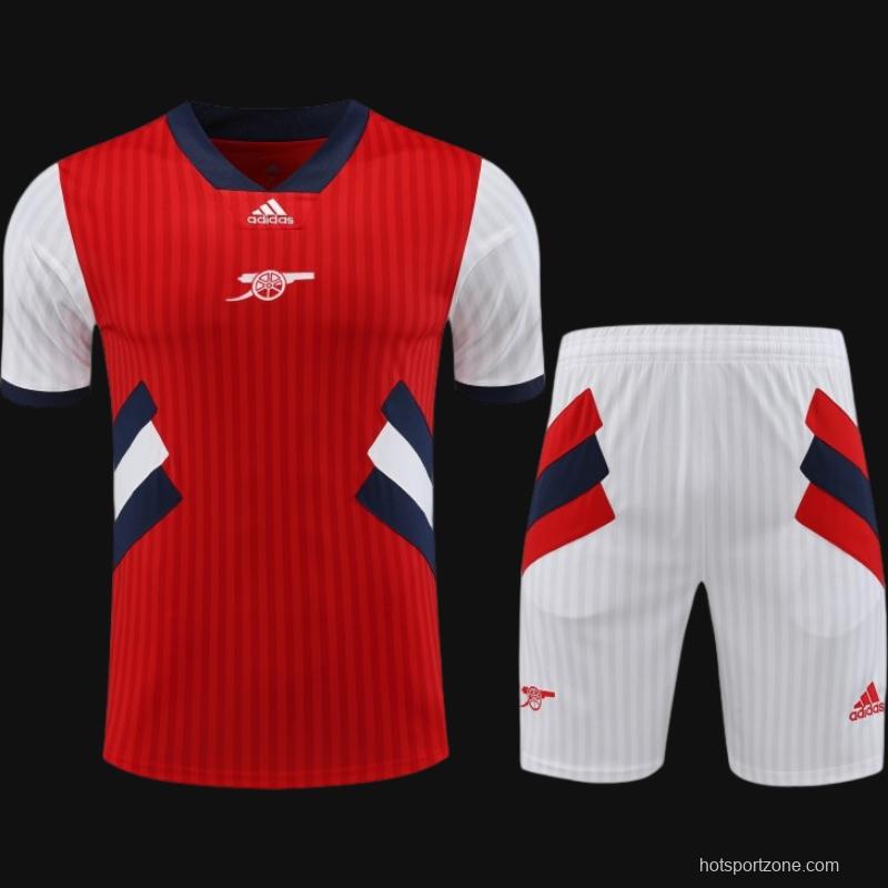 23-24 Arsenal Red Remake Icon Short Sleeve Jersey+Shorts