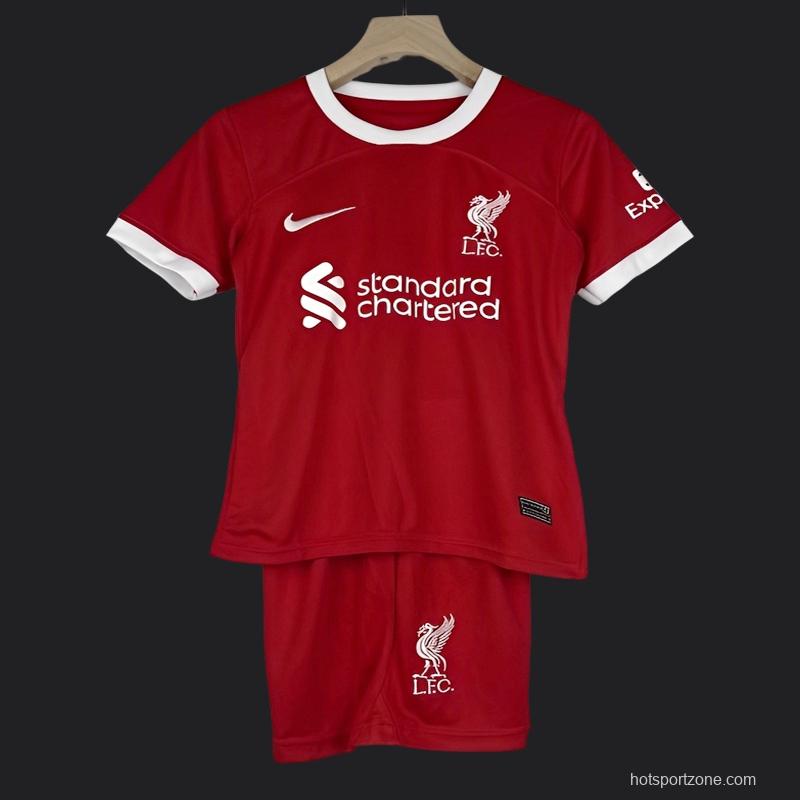 23/24 Kids Liverpool Home Jersey Size 16-28