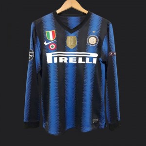 Retro 10/11 Inter Milan Home Long Sleeve Jersey