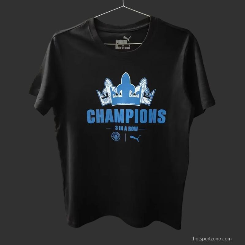 23/24 Manchester City Black Champion T-Shirt