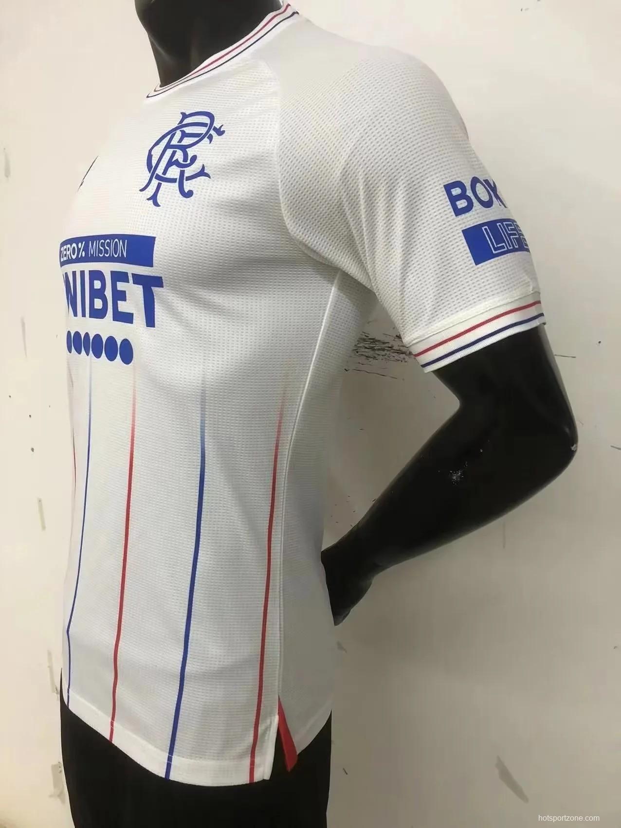 Player Version 23/24 Glasgow Rangers Away White Jersey