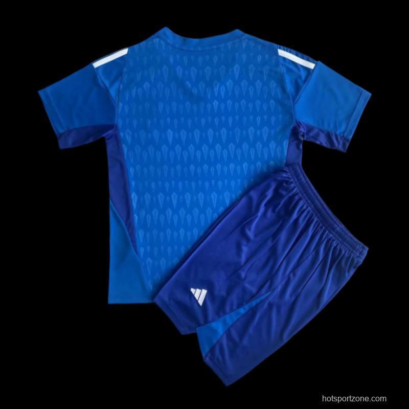 2023 Kids Argentina Blue Goalkeeper Jersey