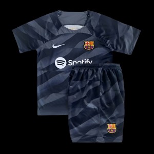 23/24 Kids Barcelona Black Goalkeeper Jersey