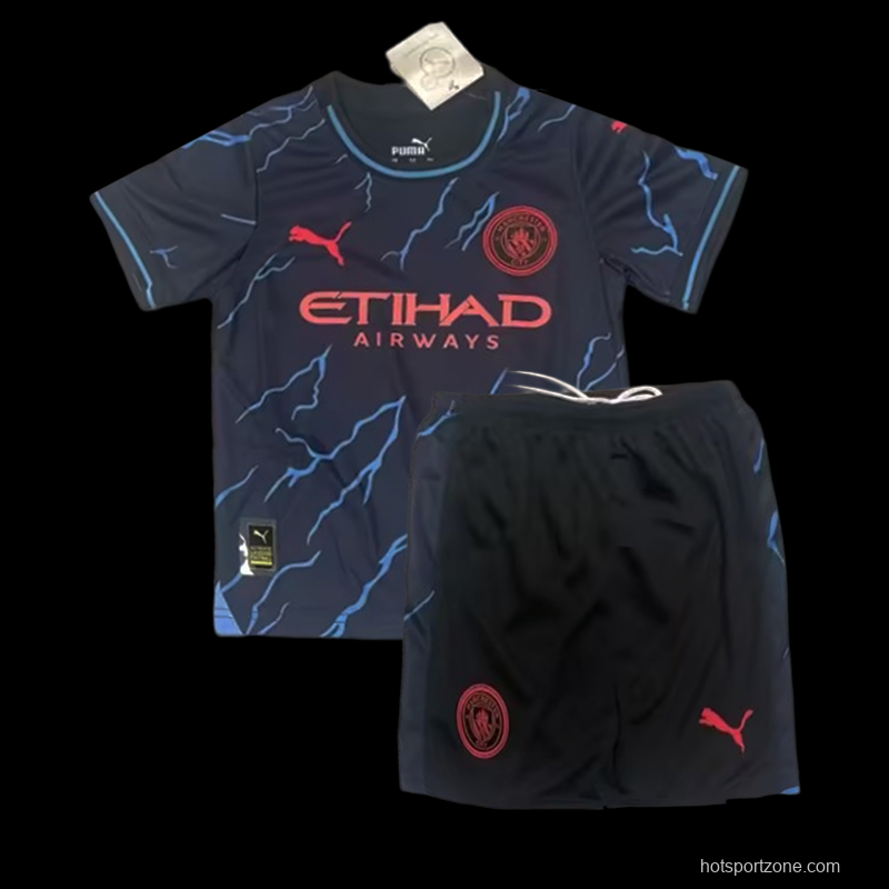 23/24 Kids Manchester City Third Jersey