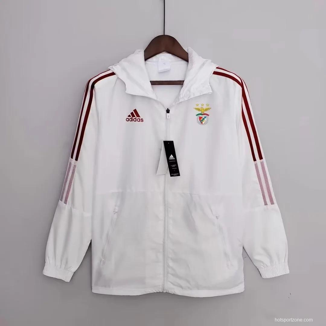 23/24 Benfica White Windbreaker