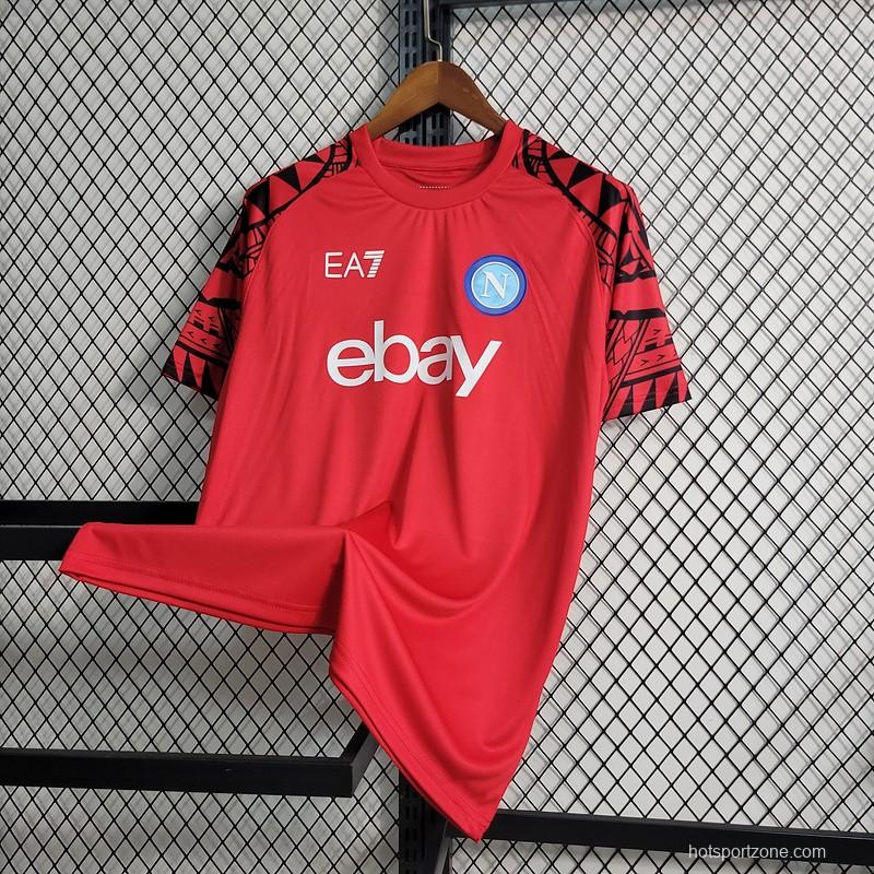 23/24 Napoli Red pre-Match Jersey