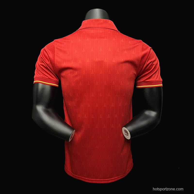 Retro 1988-91 Spain Home  Jersey