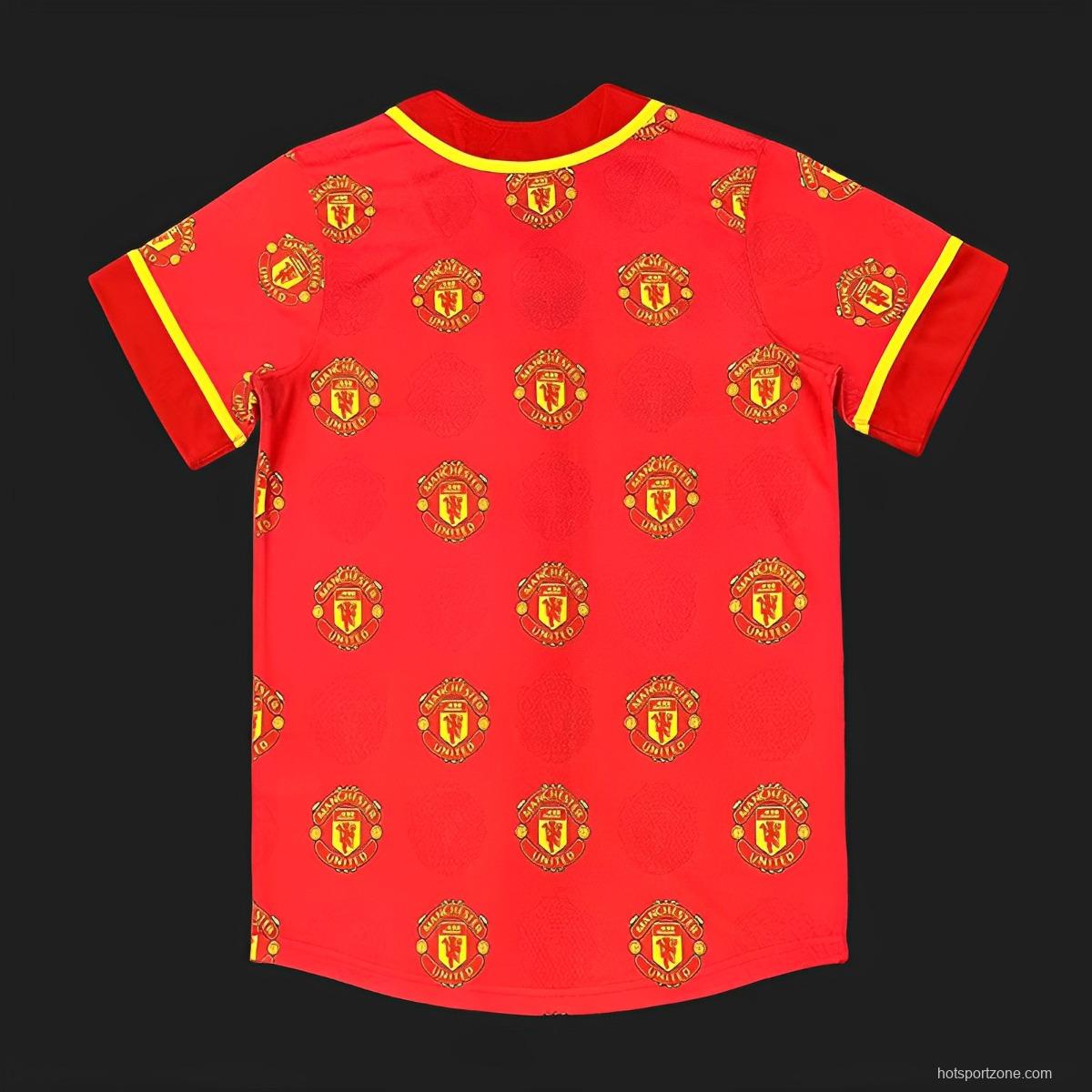 23/24 Manchester United x MLB Special Red Jersey