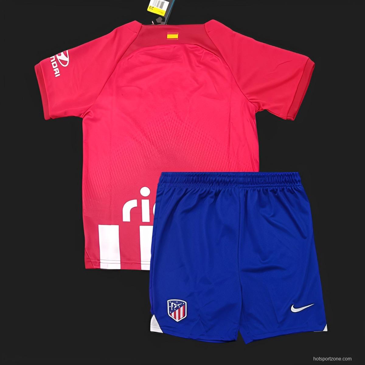 23/24 Kids Atletico Madrid Home Jersey