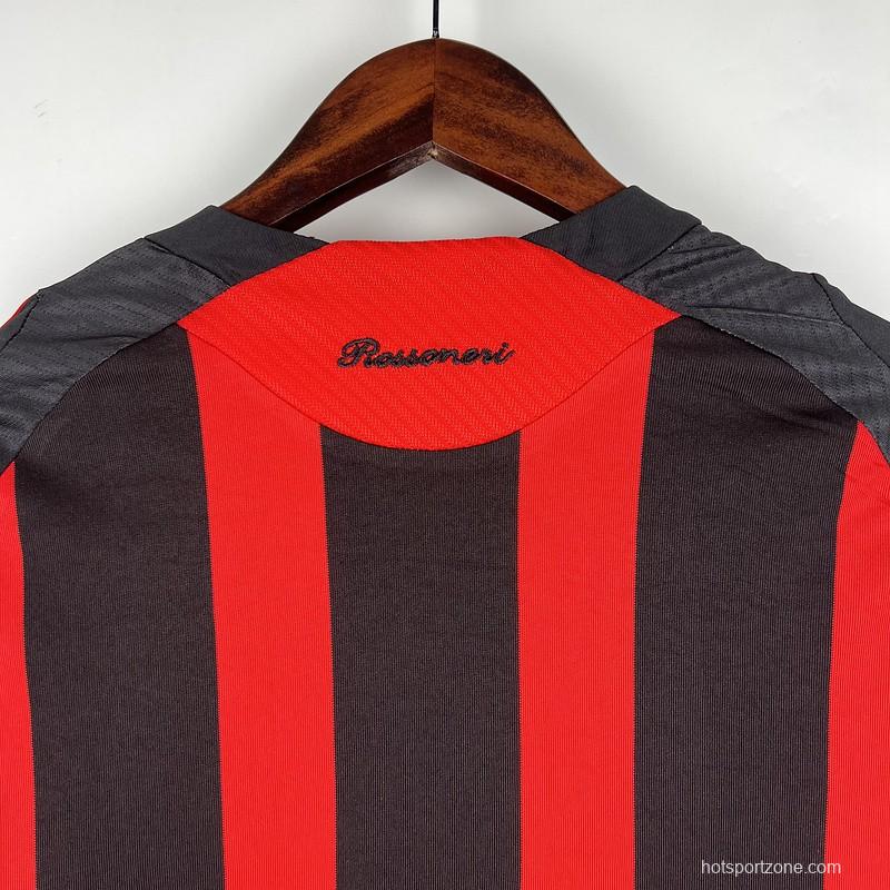 Retro 08/09 AC Milan Home Long Sleeve Jersey