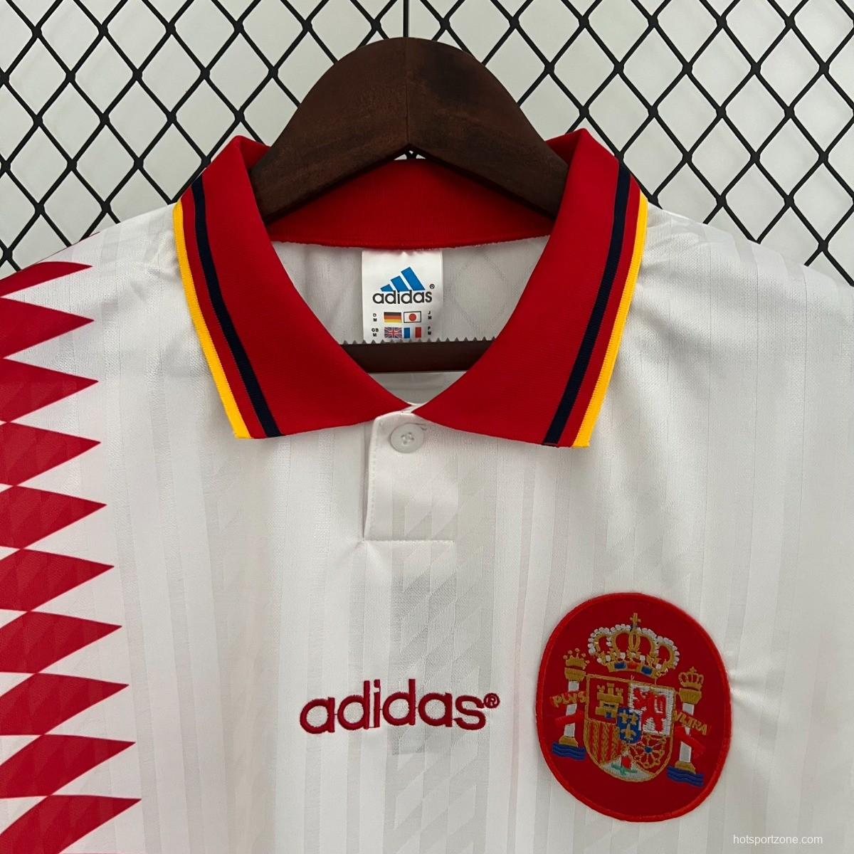 Retro 1994 Spain Away White Jersey