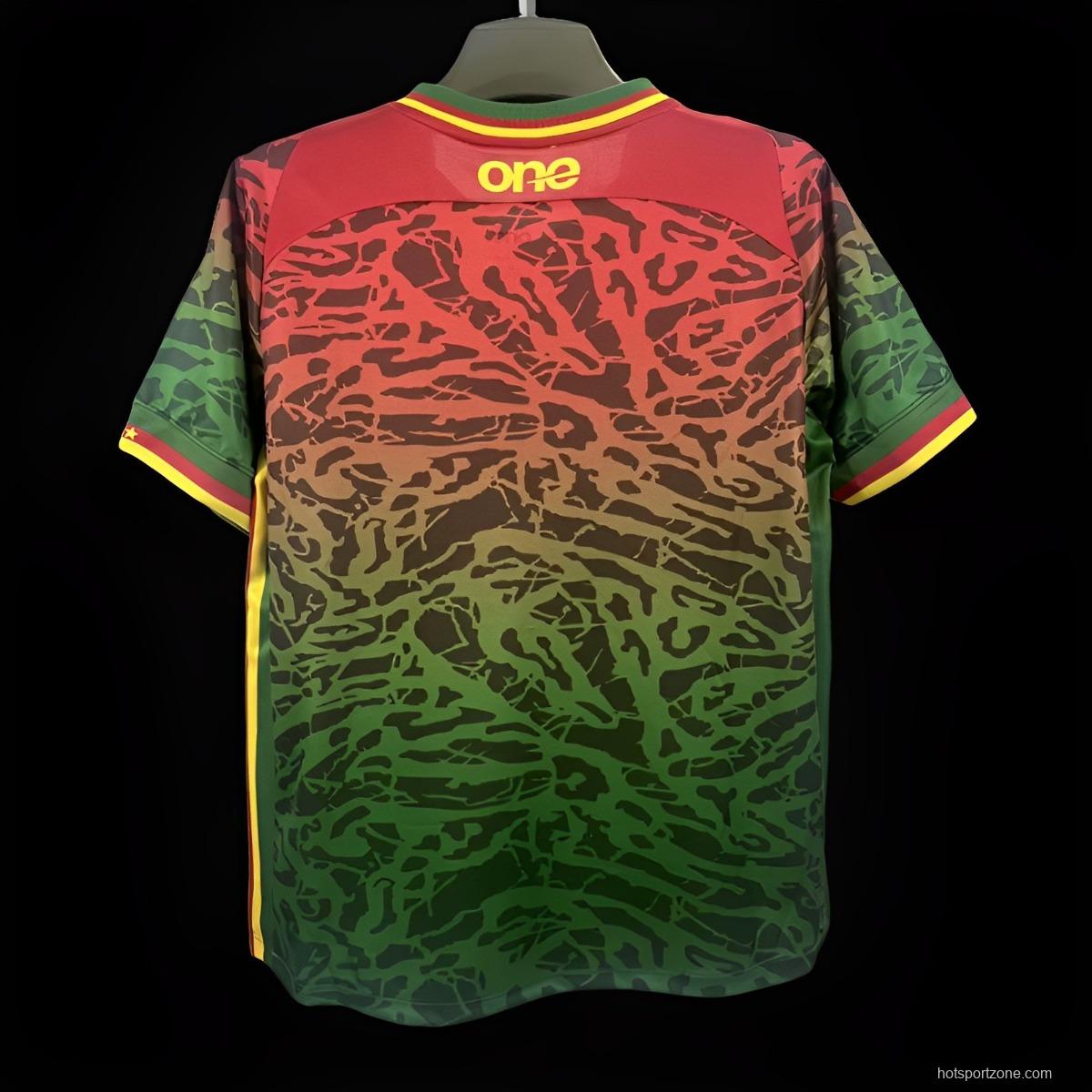 2024 cameroon Green/Red Pre-Match Training Jersey