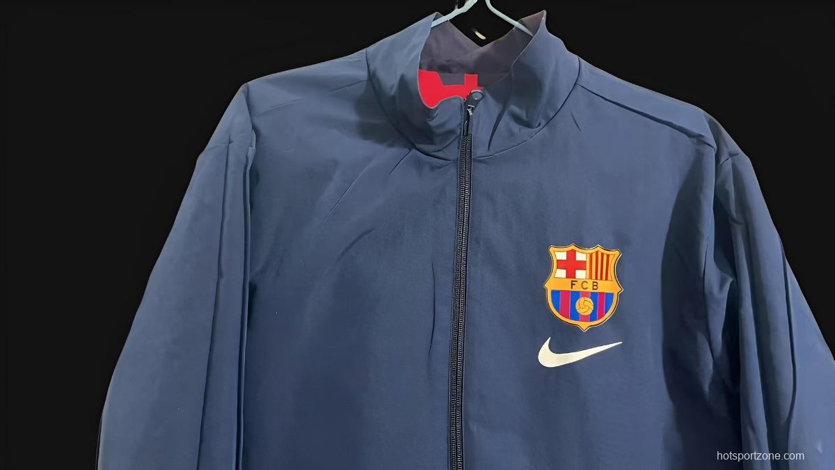 23/24 Barcelona Patta Special Edition Pre-Match Reversible Full Zipper Jacket