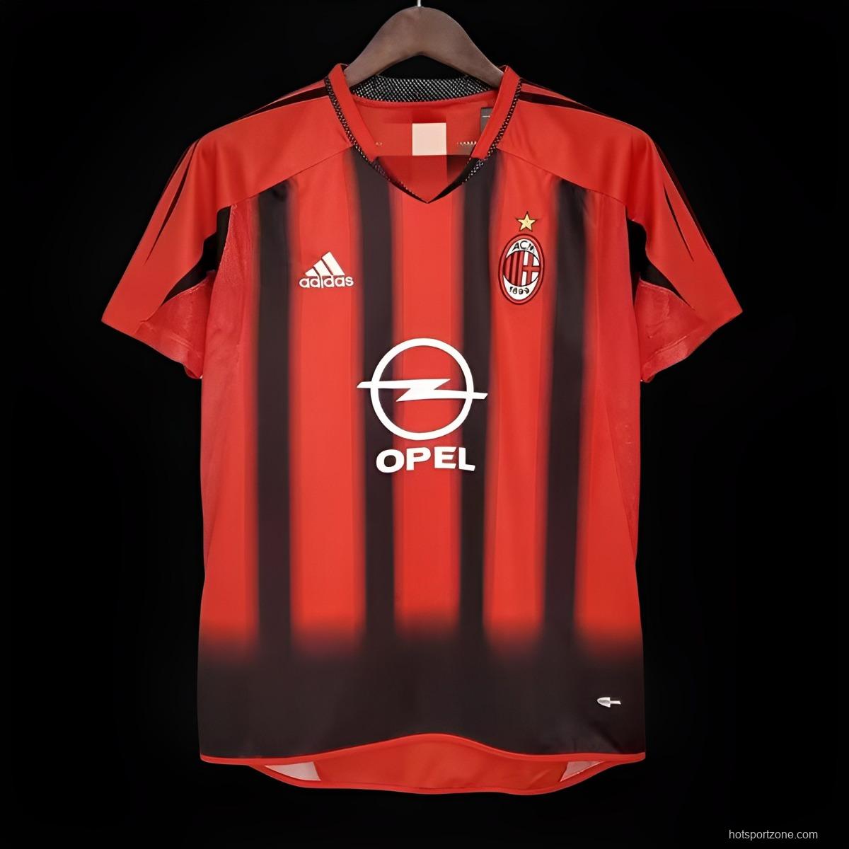 Retro 04/05 AC Milan Home Authentic Jersey