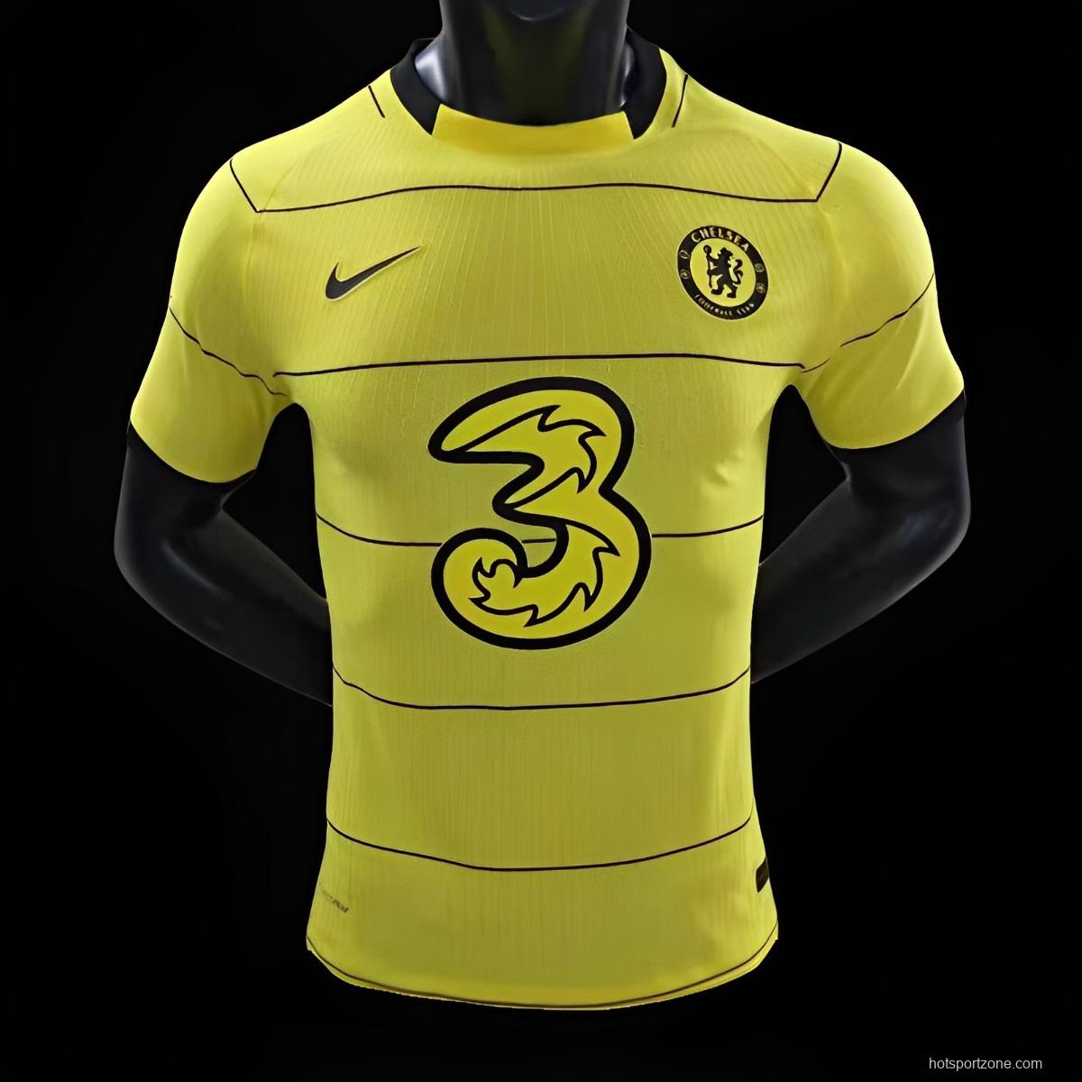 Player Version 21/22 Retro Chelsea Away Yellow Jersey