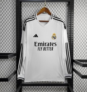 24/25 Real Madrid Home Long Sleeve Jersey
