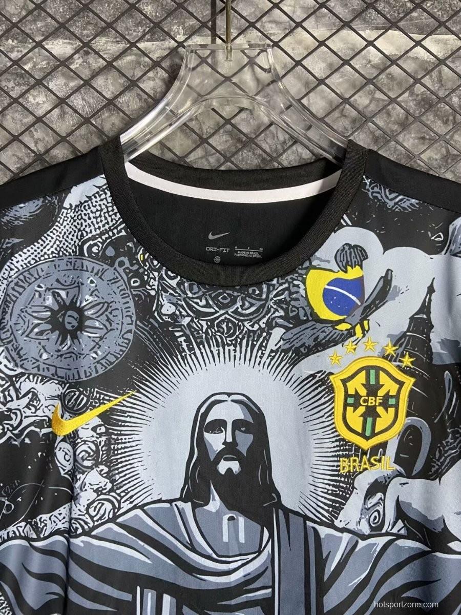 2024 Brazil Copa America Black Goalkeeper Jersey